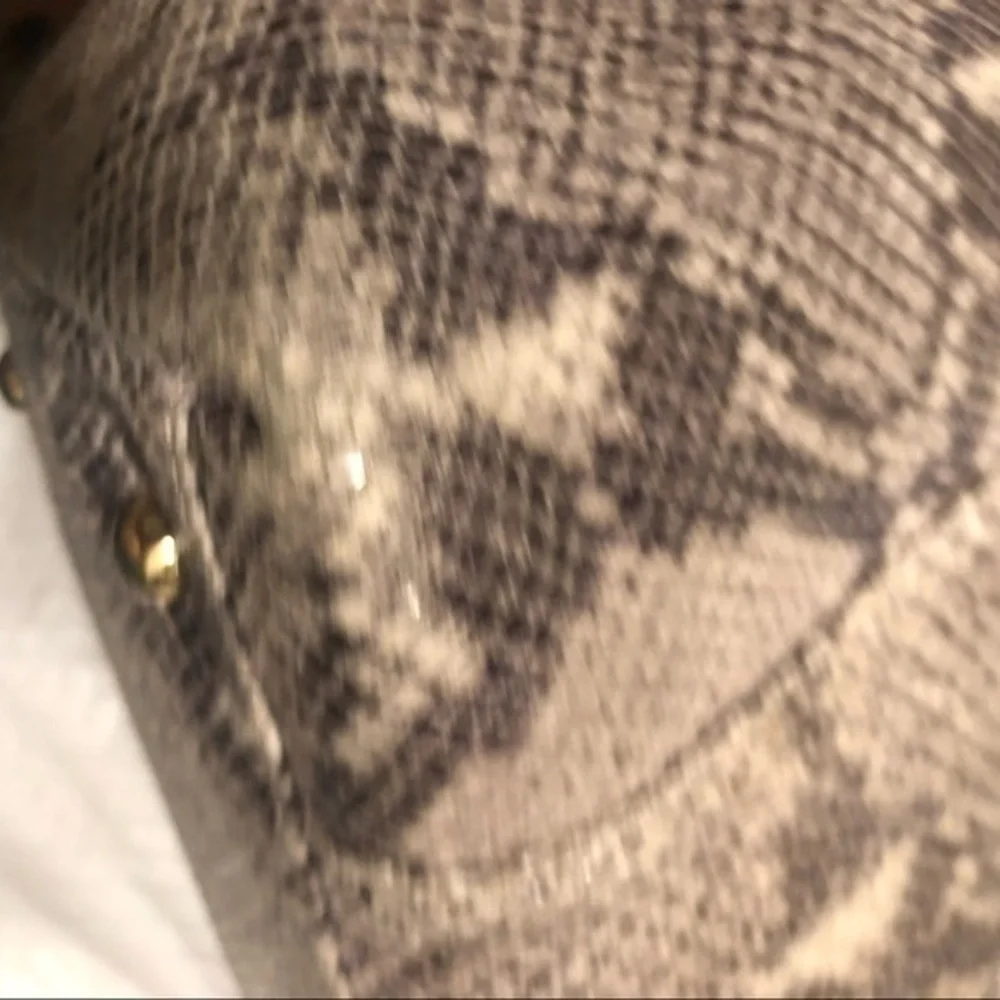 Michael kors snakeskin embossed tote bag